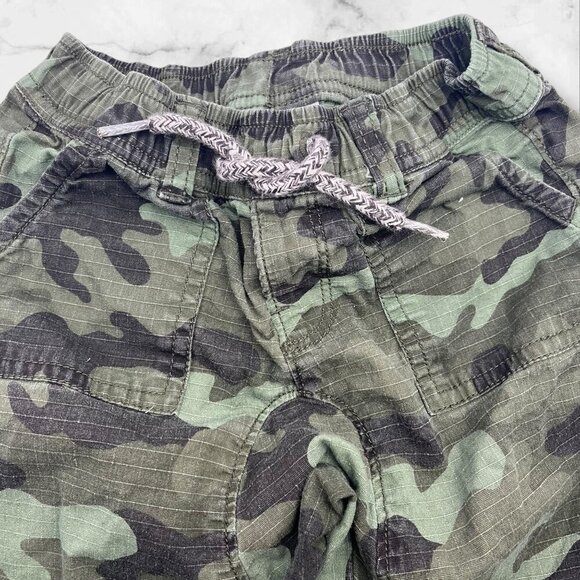 Baby Gap Camo Print Pants With Elastic Waist & Drawstring Size 18-24 Months Gre - Picture 6 of 12